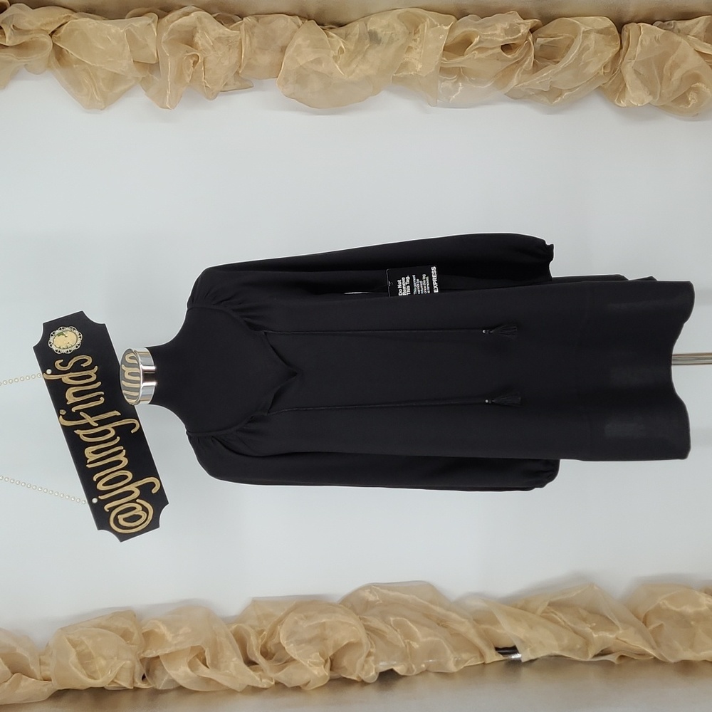 Express Black Dress with Tassles sz. S